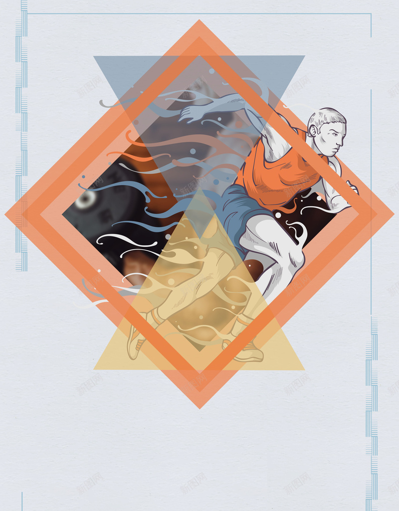 创意卡通插画健身海报背景psd设计背景_新图网 https://ixintu.com 体育训练 健身房海报 创意插画 创意运动海报 夏季魔鬼身材锻炼海报 海报设计 简约风格海报 运动海报