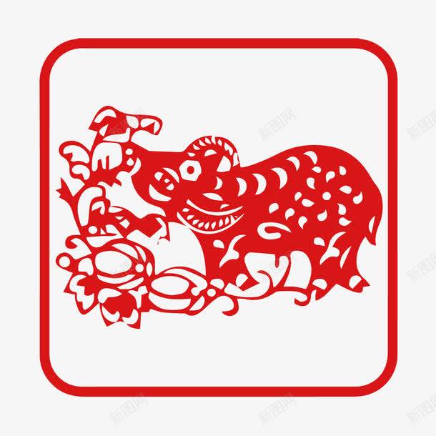 精美十二生肖剪纸png免抠素材_新图网 https://ixintu.com 丑牛 剪纸 古典 牛 精美 红色 装饰