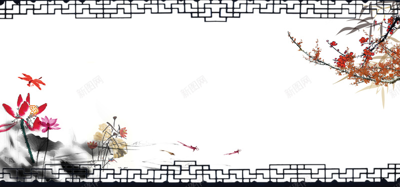 中国风复古水墨古风国画淘宝bannerjpg设计背景_新图网 https://ixintu.com 中国风 复古 水墨 古风 国画 淘宝 banner 促销 上新 天猫 中秋