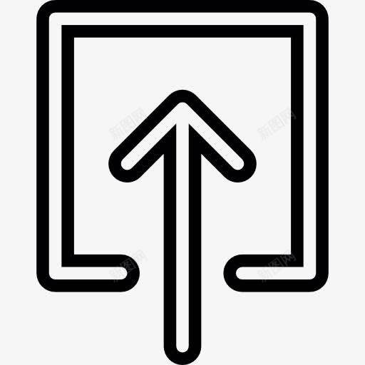 向上箭头的收件箱图标png_新图网 https://ixintu.com 上传 发件箱 收件箱 文件上传 箭