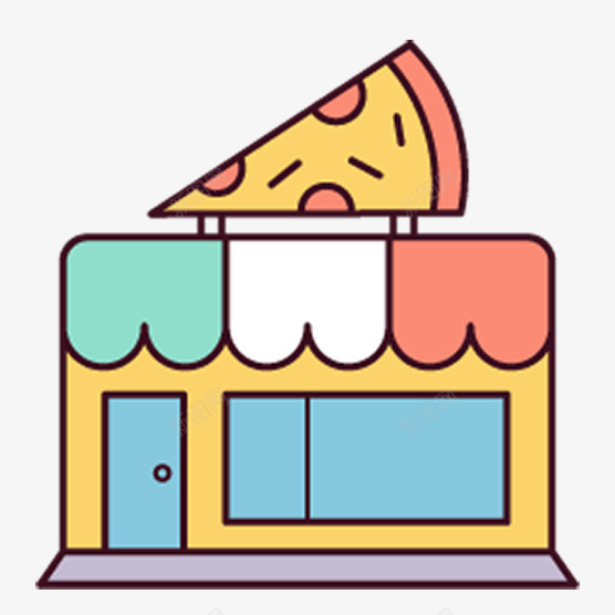 手绘披萨店元素图标png_新图网 https://ixintu.com 图标 手绘 标志 透明