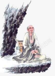 山坡下的和尚png免抠素材_新图网 https://ixintu.com PNG 和尚 山坡 手绘
