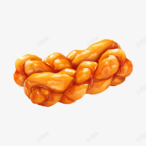 手绘可口香酥麻花png免抠素材_新图网 https://ixintu.com 可口 手绘 美食 食物 麻花