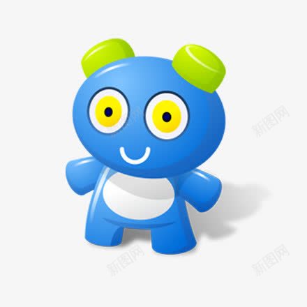蓝色萌萌哒的卡通png免抠素材_新图网 https://ixintu.com 卡通 可爱的卡通 手绘 蓝色 装饰图案
