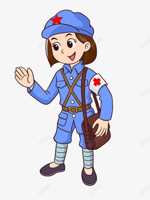 卫生员png免抠素材_新图网 https://ixintu.com q版人物 人物 矢量人物 红军 红军Q版人物 红军人物