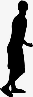 黑白人物剪影图标png_新图网 https://ixintu.com 背景人物 轮廓 黑白人物剪影