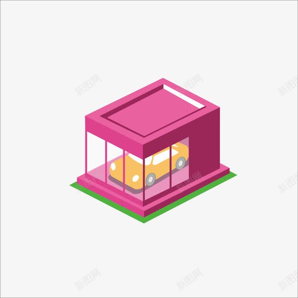 扁平化车库png免抠素材_新图网 https://ixintu.com 扁平 扁平化