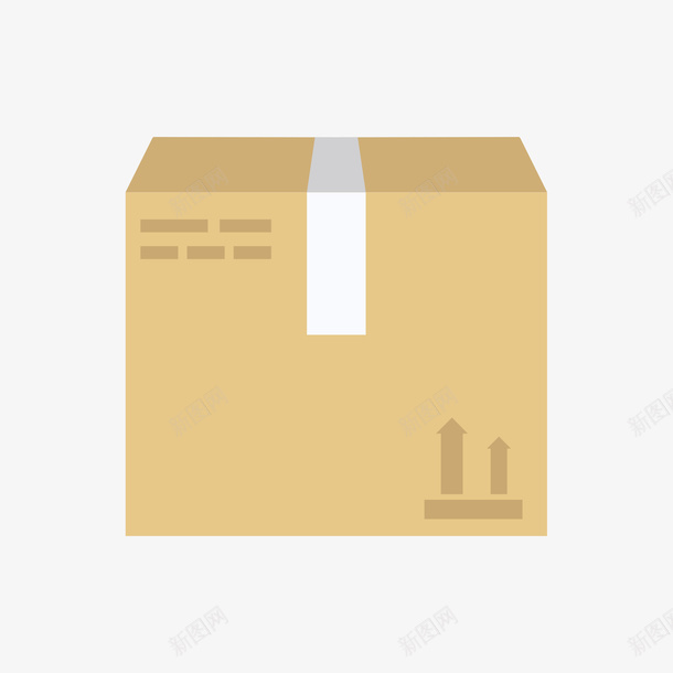 包装盒矢量图ai免抠素材_新图网 https://ixintu.com 包装盒 扁平 黄色 矢量图