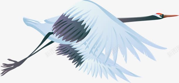 丹顶鹤png免抠素材_新图网 https://ixintu.com 丹顶鹤 创意 卡通 手绘