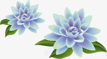 手绘蓝色梦幻艺术花朵png免抠素材_新图网 https://ixintu.com 梦幻 艺术 花朵 蓝色
