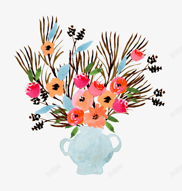 手绘水彩花30png免抠素材_新图网 https://ixintu.com png 手绘 水彩 花