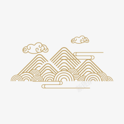 中国风创意字体中国风创意古典山纹云纹高清图片