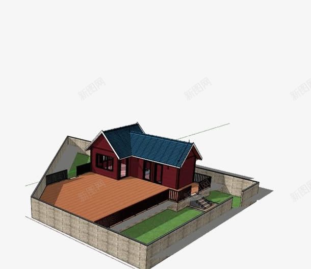 家居搭配png免抠素材_新图网 https://ixintu.com 农家院 建筑 房子 绘画 装饰