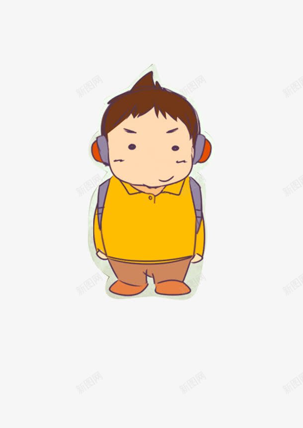 上学读书的小男孩psd免抠素材_新图网 https://ixintu.com 上学 书包 儿童 小孩 小男孩 读书