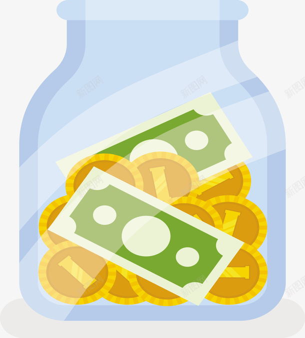 一个玻璃存钱罐矢量图eps免抠素材_新图网 https://ixintu.com 一个存钱罐PNG 存钱罐 存钱罐PNG 玻璃存钱罐 矢量存钱罐 金钱 矢量图