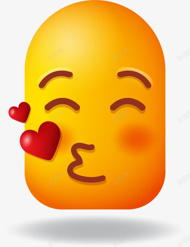 么么哒大黄脸表情png免抠素材_新图网 https://ixintu.com emoji 么么哒 卡通 噘嘴 大黄脸 表情包