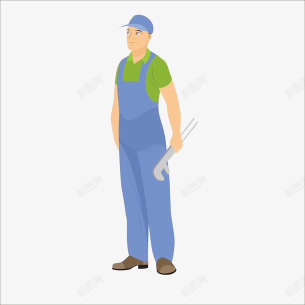 扁平化维修工png免抠素材_新图网 https://ixintu.com PPT元素 扁平 扁平化