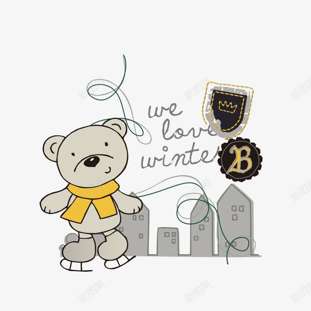 可爱卡通动物png免抠素材_新图网 https://ixintu.com 卡通动物 可爱卡通 图文结合 图案 服装 面料图库