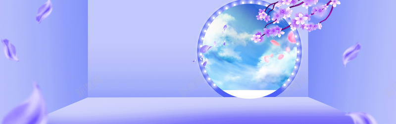 紫色花朵全屏海报bannerpsd设计背景_新图网 https://ixintu.com anner banner psd 全屏海报 圆 天空 模板 简约 紫色 花瓣