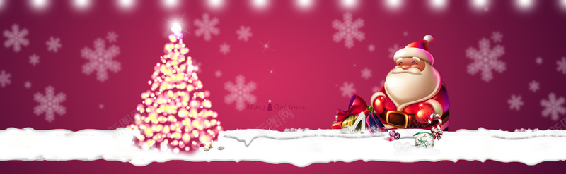 平安夜圣诞节紫色雪花背景图背景