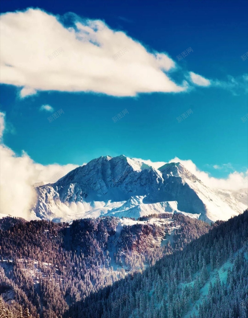 蓝天白云山峰建筑H5背景jpg设计背景_新图网 https://ixintu.com 蓝天 建筑 唯美 风景 植物 户外 H5 h5 摄影