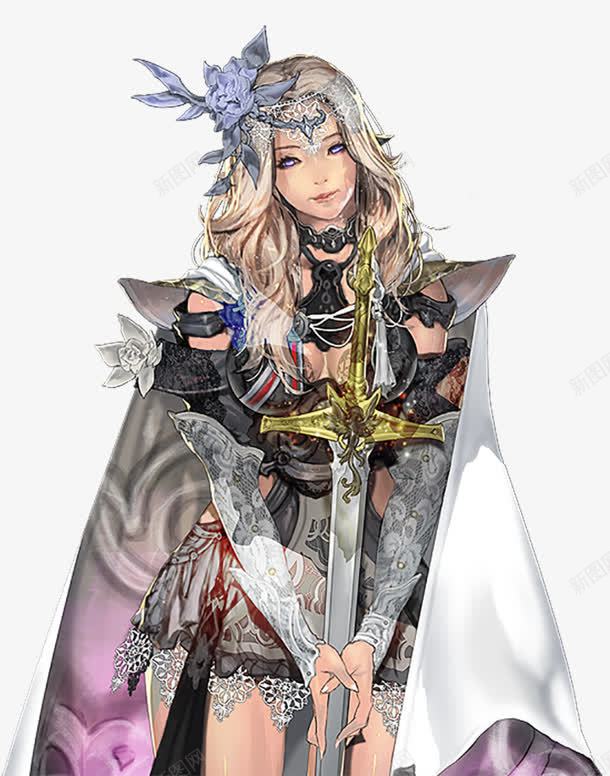 卡通长剑皇家骑士png免抠素材_新图网 https://ixintu.com 卡通 皇家 长剑 骑士