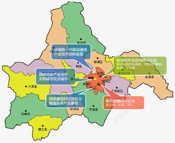 成都通信点地图png免抠素材_新图网 https://ixintu.com 交通 四川 地图 成都 指导 通信
