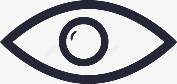 睁眼图标png_新图网 https://ixintu.com 睁眼