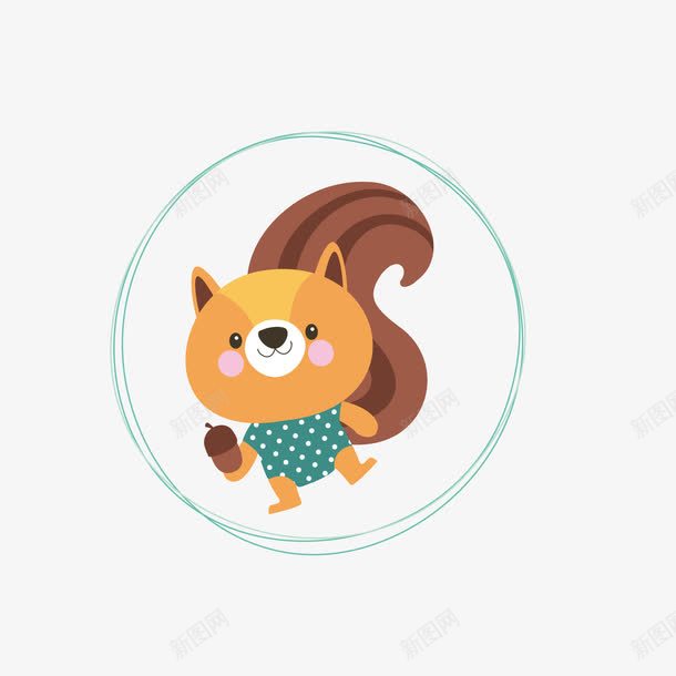 卡通圈圈松鼠png免抠素材_新图网 https://ixintu.com 卡通 卡通可爱 卡通的 可爱卡通 可爱松鼠 圈圈 圈圈松鼠
