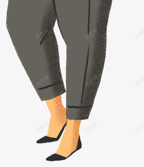 手绘噪点人物png免抠素材_新图网 https://ixintu.com 人物 商务 女生 手绘