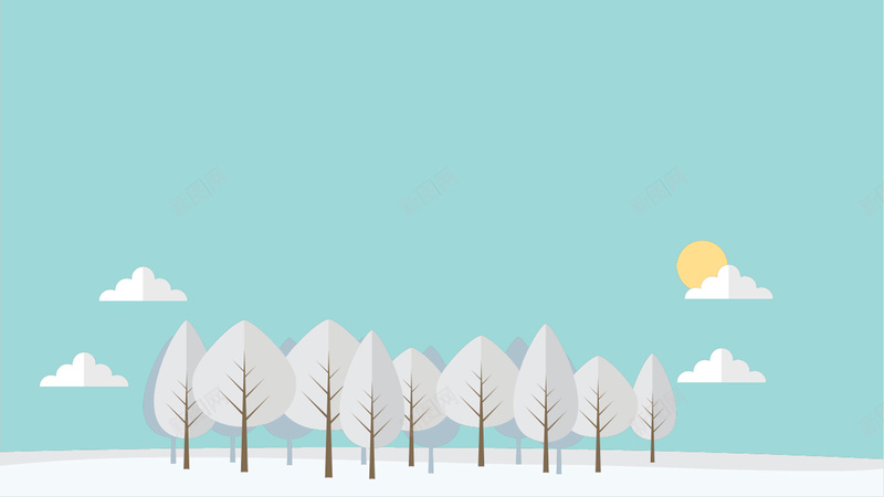卡通背景清新banner简约插画psd设计背景_新图网 https://ixintu.com 插画 卡通 清新 青色背景