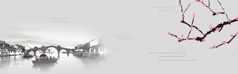 淡雅风格中国风banner海报背景jpg设计背景_新图网 https://ixintu.com 中式地产 房地产背景 房地产海报 地产户外广告 高端地产 开盘 工笔地产围挡 大气地产 地产开盘