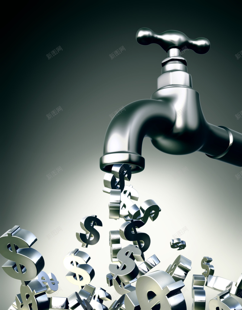 创意金融水龙头背景jpg设计背景_新图网 https://ixintu.com 创意 商务 水龙头 科幻 科技 金融