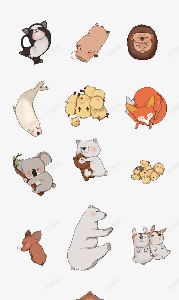 卡通小动物png免抠素材_新图网 https://ixintu.com 儿童插画 卡通 卡通元素 小动物 故事插画