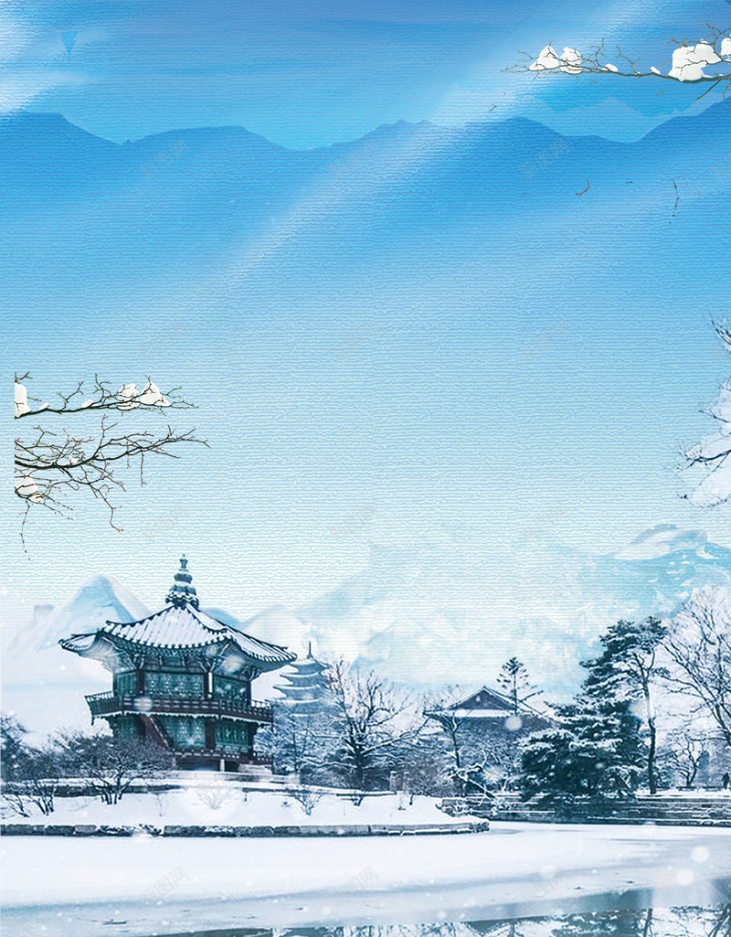黑龙江雪乡清新简约旅游海报背景psd设计背景_新图网 https://ixintu.com 冬季旅游 冬景 大雪 大雪压青松 大雪山 大雪纷飞 旅行社 雪乡 雪夜 雪花 鹅毛大雪