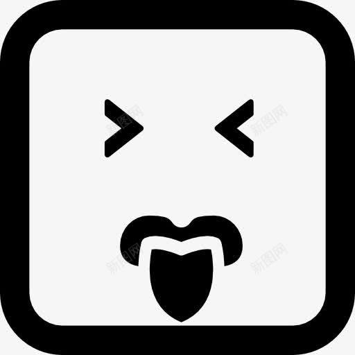 表情的方脸闭着眼睛和舌头图标png_新图网 https://ixintu.com 封闭 平方 接口 眼睛 脸 舌 表情 表情平方 面