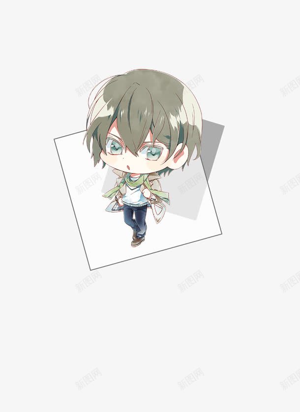 卡通帅酷蓝衣男孩png免抠素材_新图网 https://ixintu.com 卡通 男孩