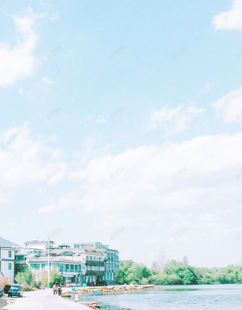 蓝天白云风景手机端H5背景jpg设计背景_新图网 https://ixintu.com H5背景 公路 建筑 房屋 手机端 景色 田园风光 白云 背景 蓝天 蓝天白云 蓝天风景 风景