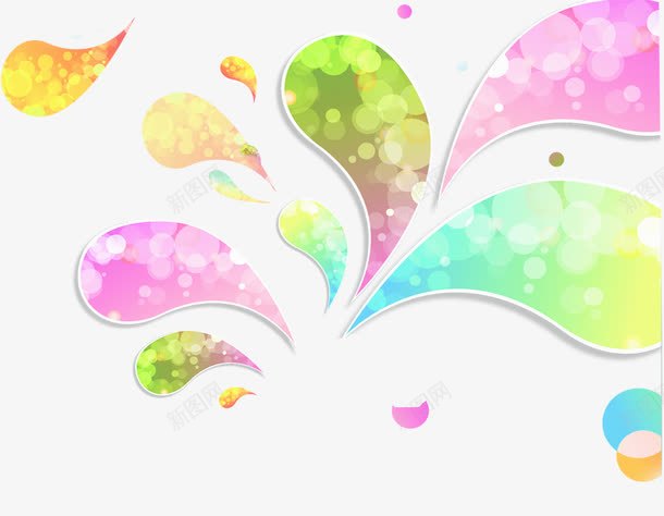 彩色节日手绘花纹png免抠素材_新图网 https://ixintu.com 彩色 节日 花纹