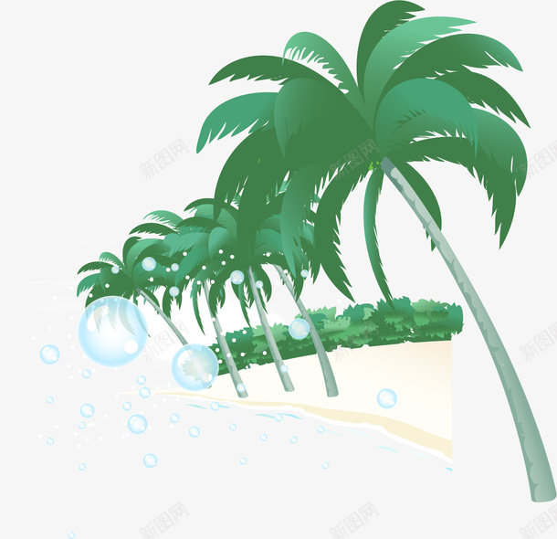 沙滩树风景海报矢量图ai免抠素材_新图网 https://ixintu.com 树素材海报 沙滩 海报素材 风景海报 矢量图