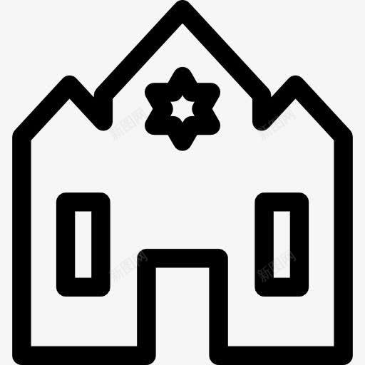 教堂正面图标png_新图网 https://ixintu.com 古迹 宗教 犹太人 犹太教 犹太教堂