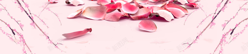 粉色桃花背景psd设计背景_新图网 https://ixintu.com 妇女节 春季 桃花 活动 浪漫 海报 粉色 美景 背景