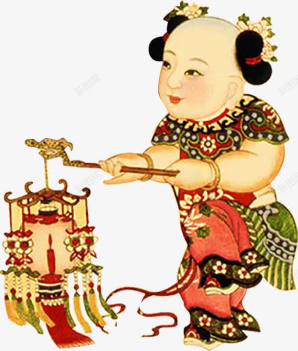 中国画提灯的小孩中秋png免抠素材_新图网 https://ixintu.com 中国画 中秋 小孩 提灯
