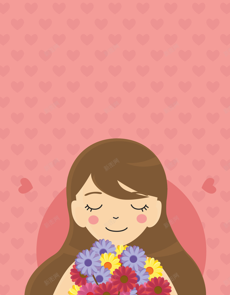 简约温馨妇女节海报背景psd设计背景_新图网 https://ixintu.com 三八妇女节 女王节 妇女节 妇女节海报 妇女节背景 母亲 温馨 礼物 简约 花卉