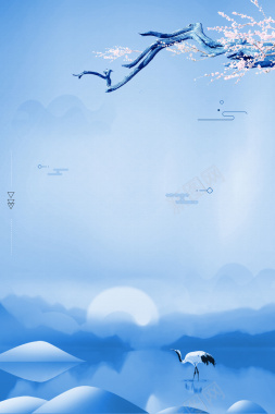 简约中国风二十四节气之立冬海报背景