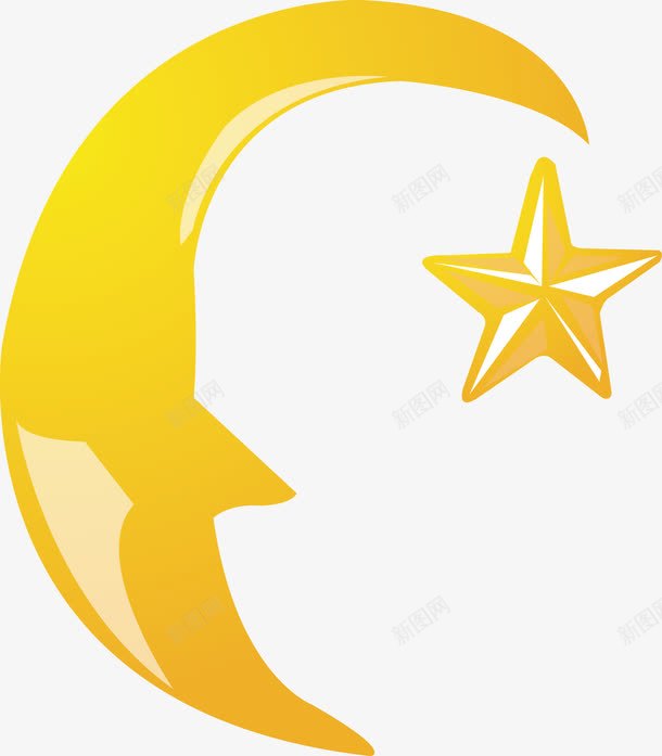 月亮和星星png免抠素材_新图网 https://ixintu.com 星星 星星月亮 月亮 月亮星星