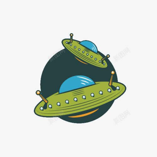 插画手绘飞碟png免抠素材_新图网 https://ixintu.com UFO 外星人 手绘 飞碟