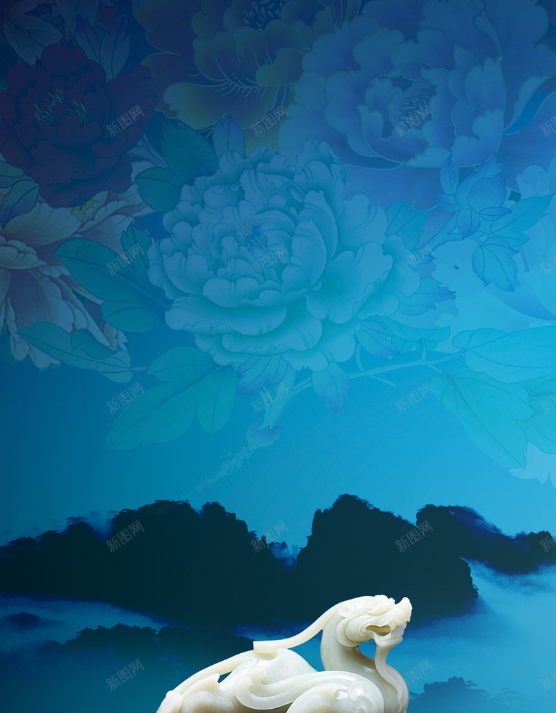 蓝色中国风麒麟PS源文件H5背景素材psd设计背景_新图网 https://ixintu.com 蓝色 中国风 麒麟 复古 上水 风景 PS源文件 H5背景素材 蓝色素材 蓝色背景 源文件 摆件