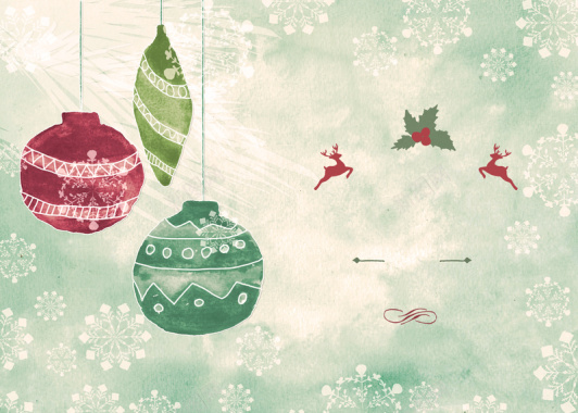 彩色复古欧式风格圣诞节装饰主题海报背景