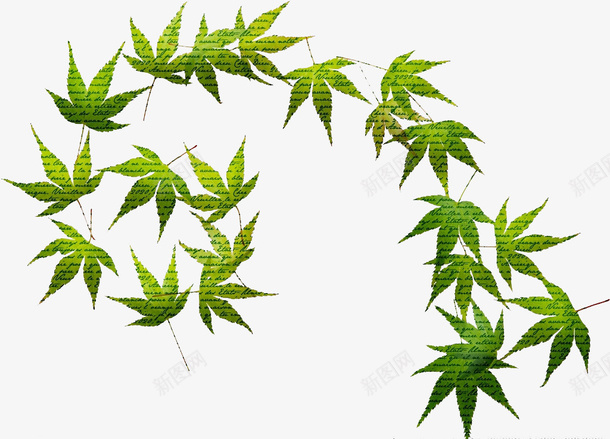 环绕的树叶png免抠素材_新图网 https://ixintu.com 几何 图标 抽象 条纹 简约 线条 设计